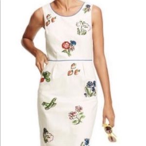 Boden embroidered fruit vegetable and flower dress